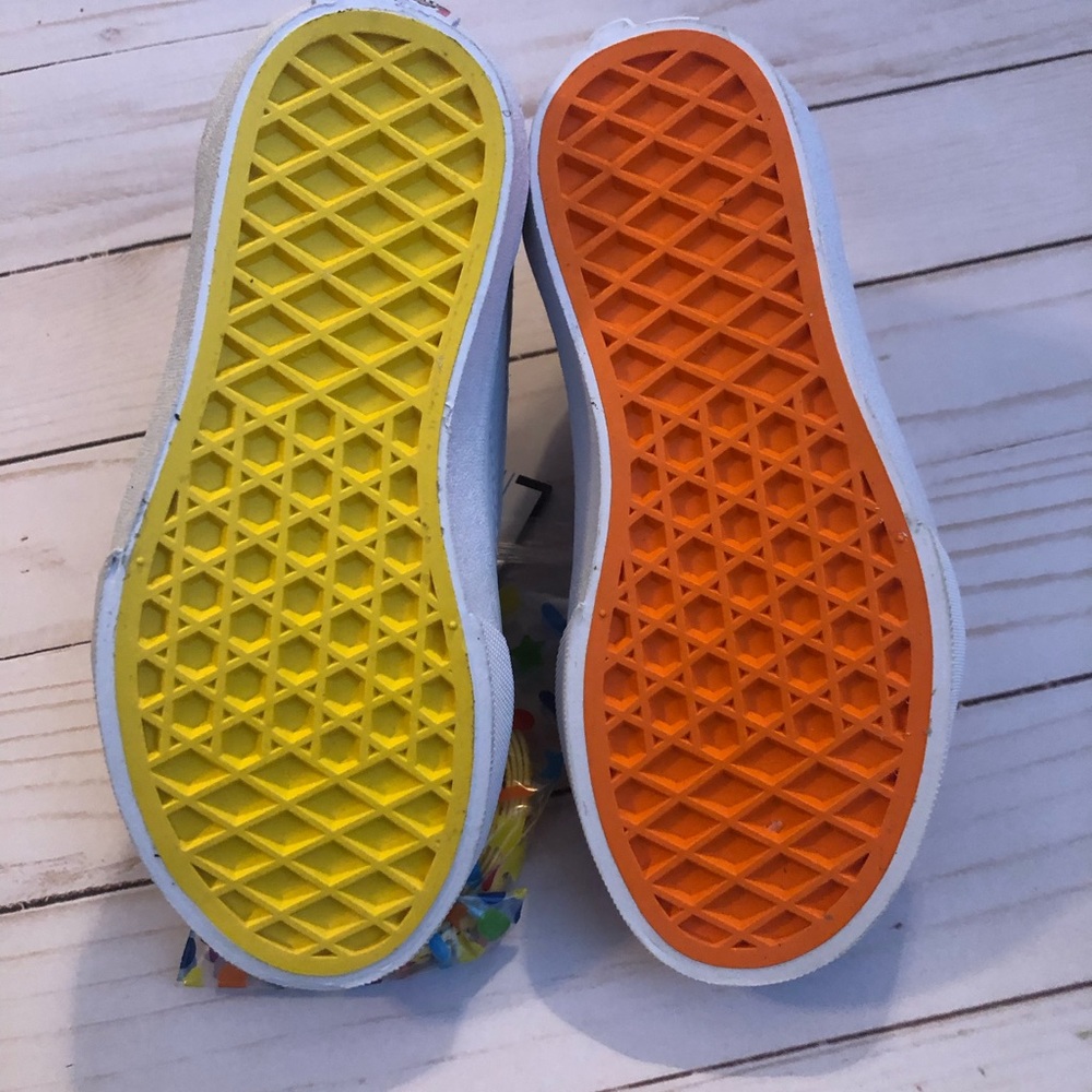 Vans Kids White Rainbow Sneakers - Picture 4 of 5